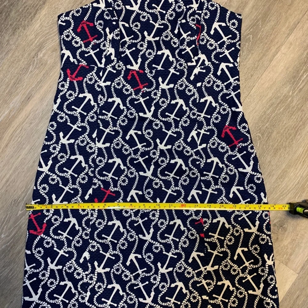 Lilly Pulitzer Navy Strapless Anchor-Print Dress with White & Red Accents - Picture 6 of 6